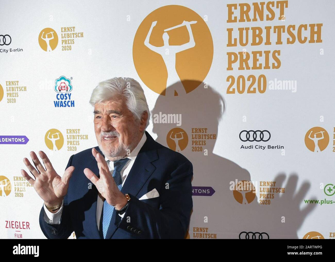 Berlin, Germany. 29th Jan, 2020. Mario Adorf comes to the Babylon cinema for the presentation of the Ernst Lubitsch Prize. The Club of Film Journalists Berlin traditionally honours the best comedic performance in a German-language cinema film on 29 January, the birthday of Ernst Lubitsch. Credit: Jens Kalaene/dpa-Zentralbild/dpa/Alamy Live News Stock Photo