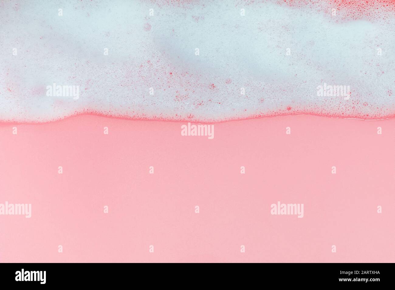Pink foam bubbles background Stock Photo