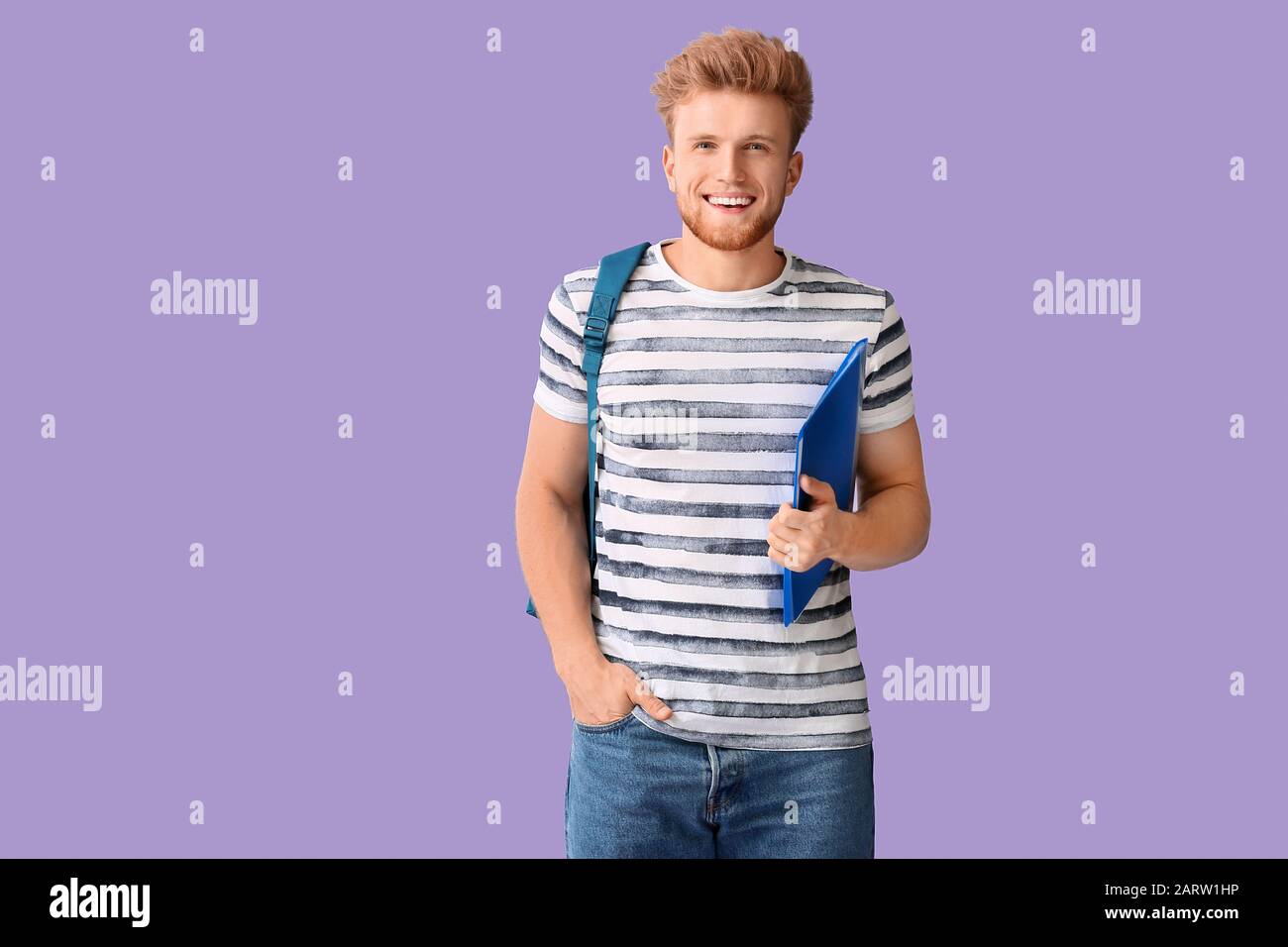 Teenage student on color hi-res stock photography and images - Alamy