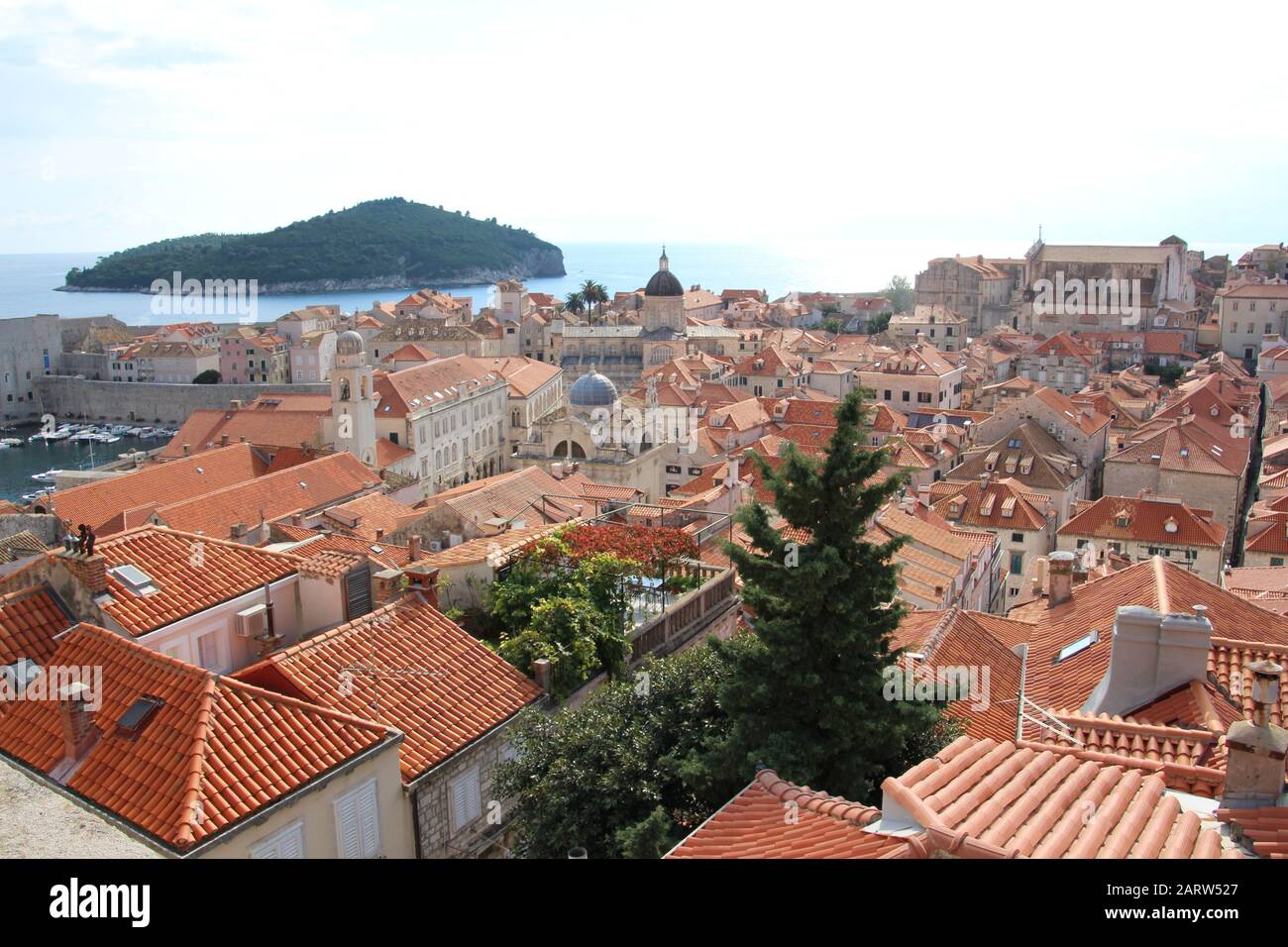 Blick auf die Altstadt von Dubrovnik in Kroatien Stock Photo