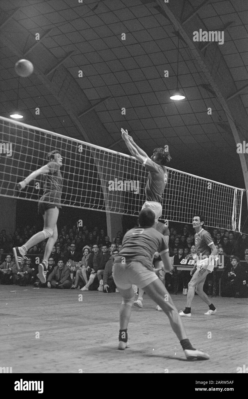 Volleyball match AMVJblocker game moments Date March 22, 1969
