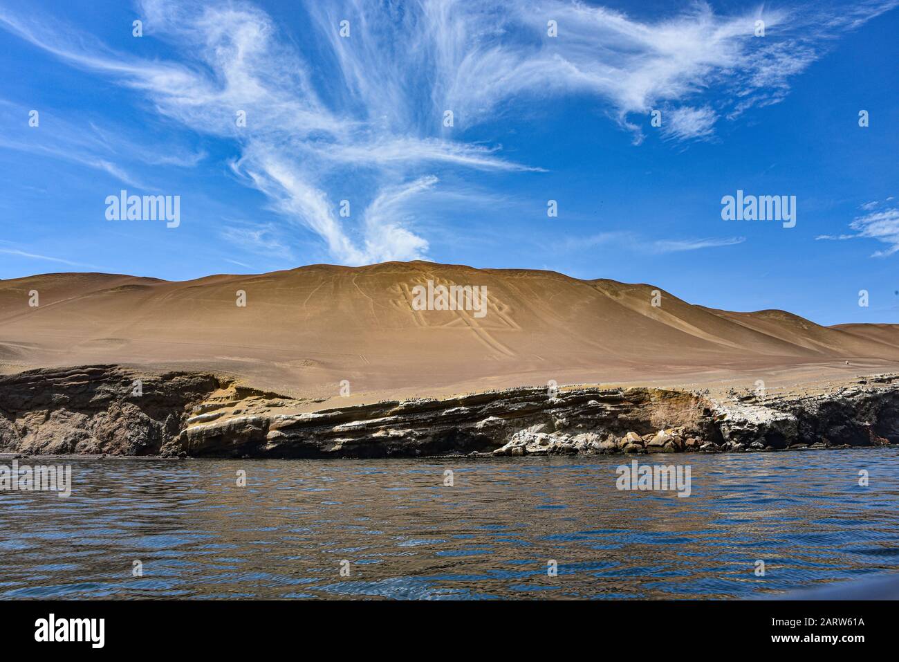 The Paracas Candelabra, also called the Candelabra of the Andes, a