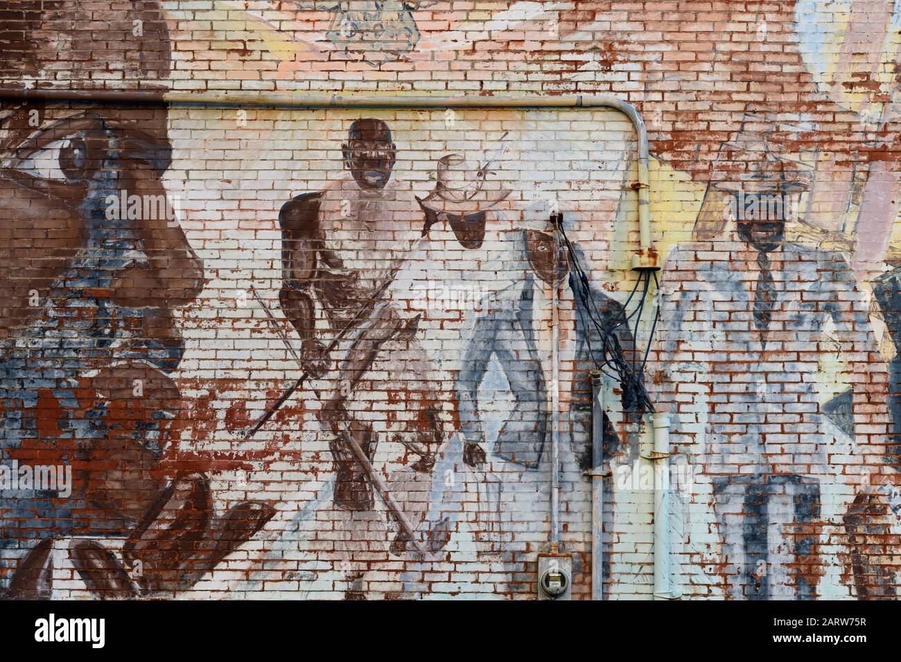 USA,Deep South, Tennessee, Memphis, mural Stock Photo