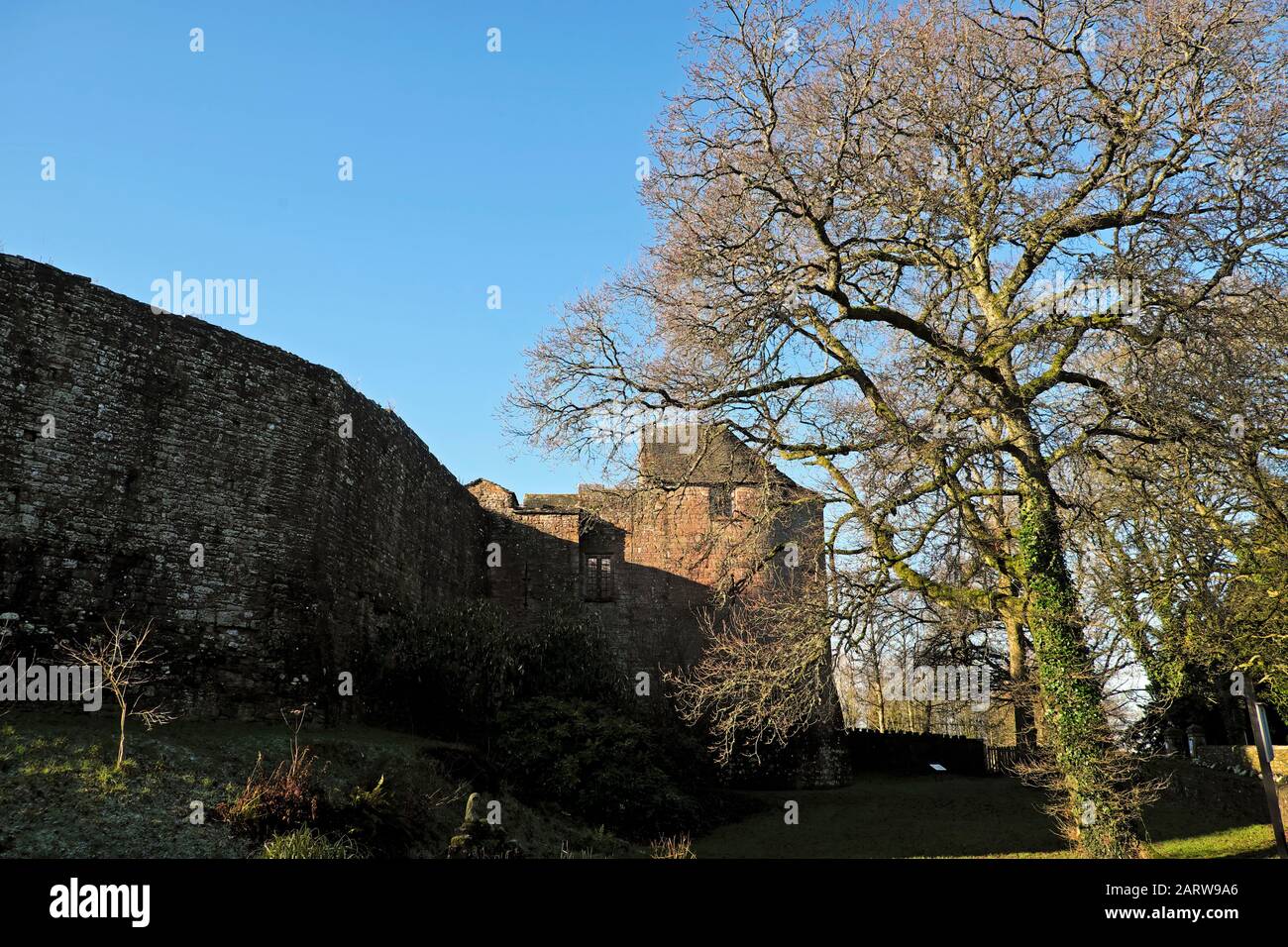 St Briavels Castle (12th Century) now a YHA hostel on the edge of the Forest of Dean near Lydney in Gloucestershire, England, UK  KATHY DEWITT Stock Photo