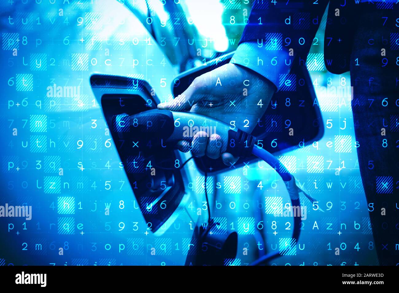 Composite image of virus background Stock Photo