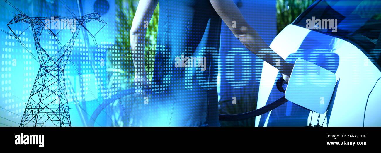 Composite image of binary code on digital screen Stock Photo