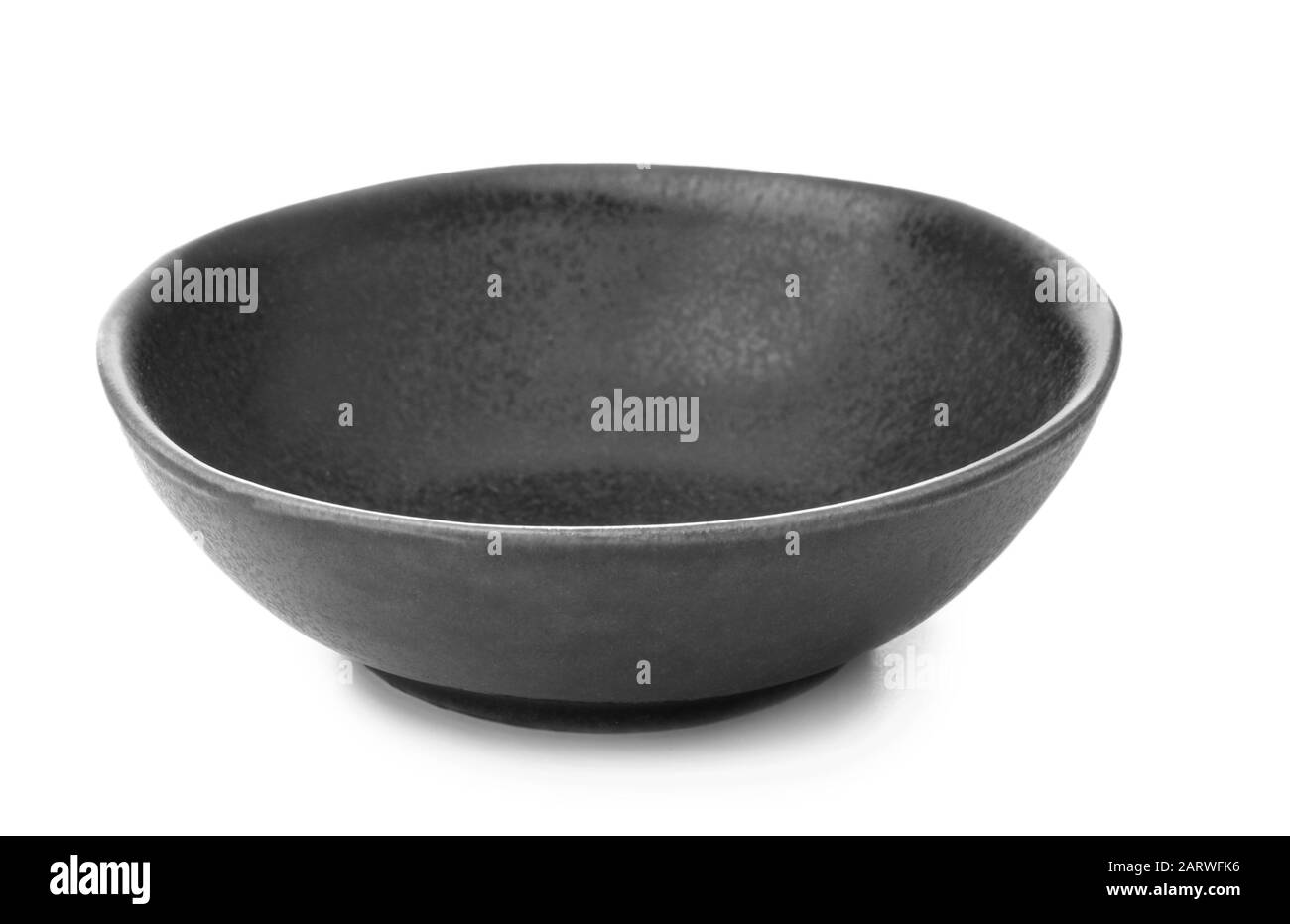 Empty ceramic bowl on white background Stock Photo Alamy