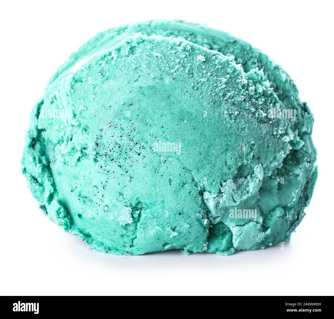 Tasty spirulina icecream on white background Stock Photo Alamy