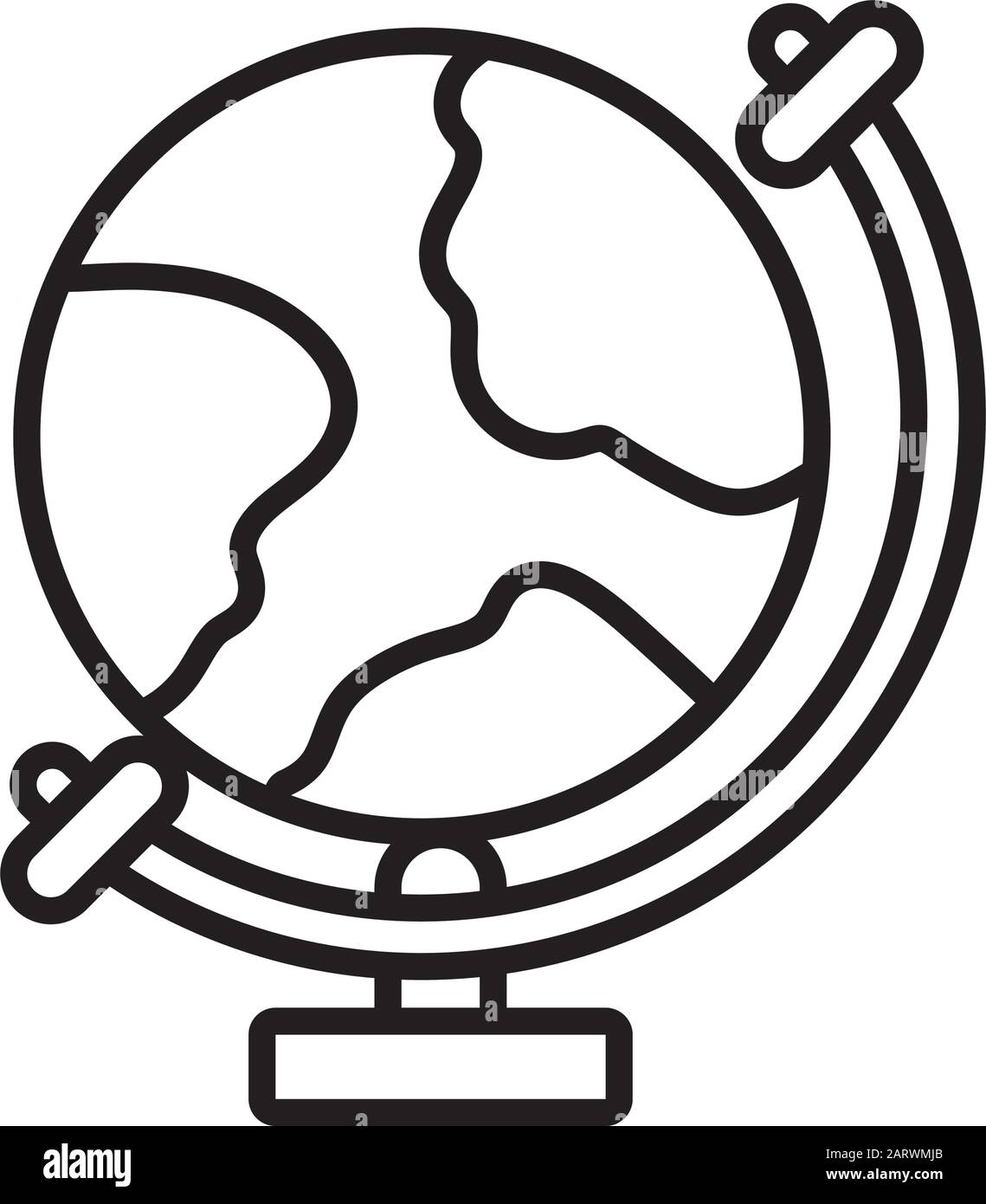 back to school education globe map planet geography icon vector ...