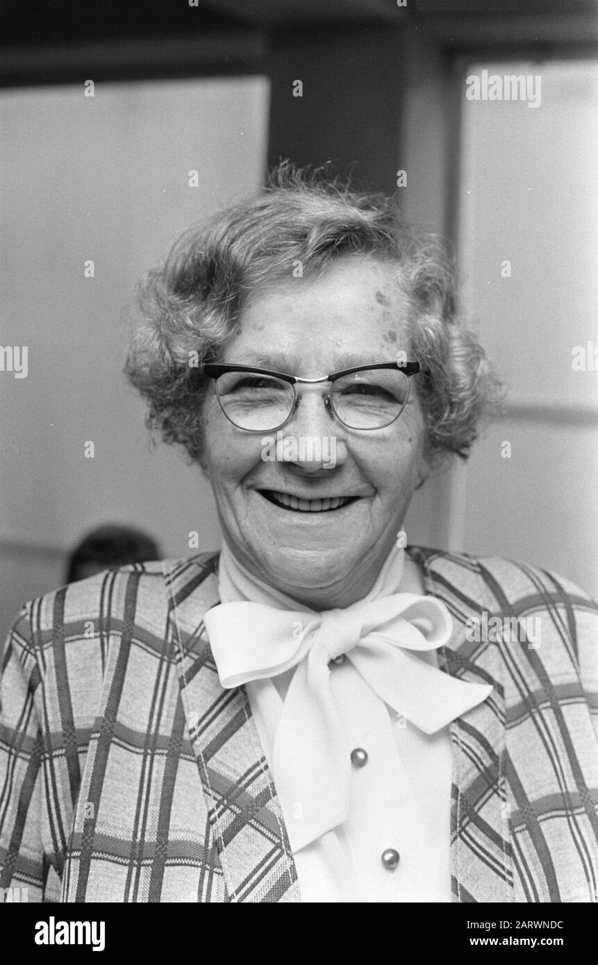 Aunt Mart Stroop, who helped Jews in the war, honoured at Jewish Cultural Centre in Amsterdam Date: 25 September 1973 Location: Amsterdam, Noord-Holland Stock Photo