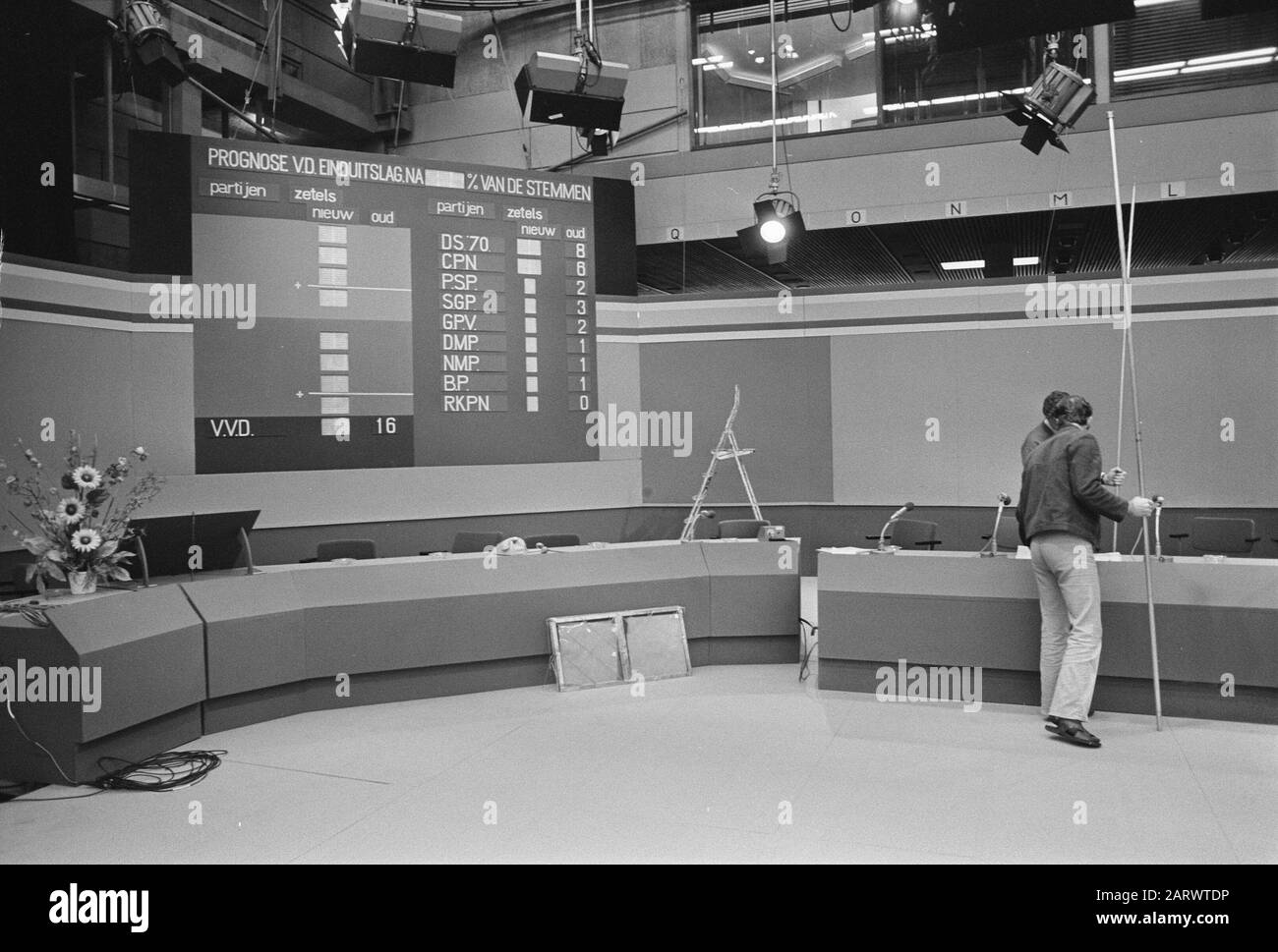 Tv anchor studio Black and White Stock Photos & Images - Alamy
