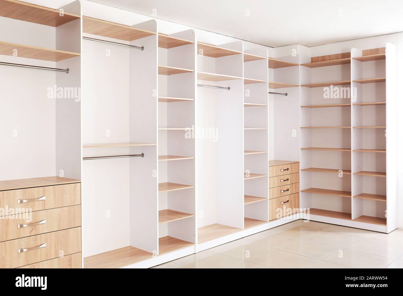 Big empty wardrobe in dressing room Stock Photo Alamy