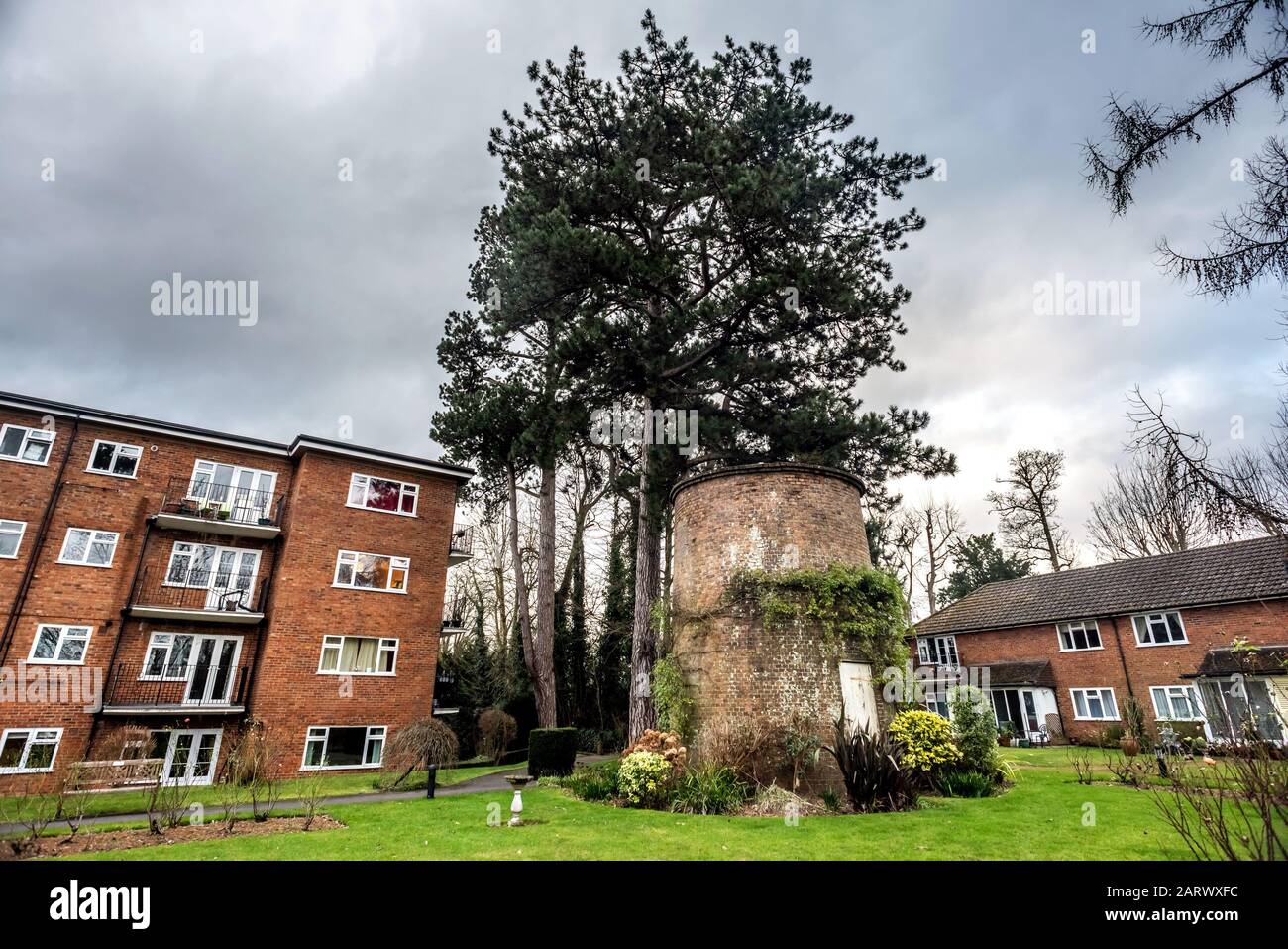 One of the two brick funnels used to draw air down to the railway