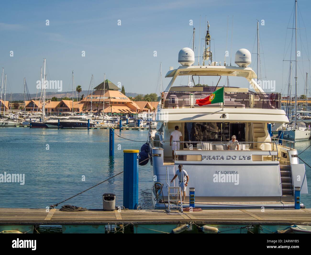 VILAMOURA, PORTUGAL - May 25, 2019: View of yachts in the marina with  buildings to the rear, Vilamoura, Algarve, Portugal Stock Photo - Alamy