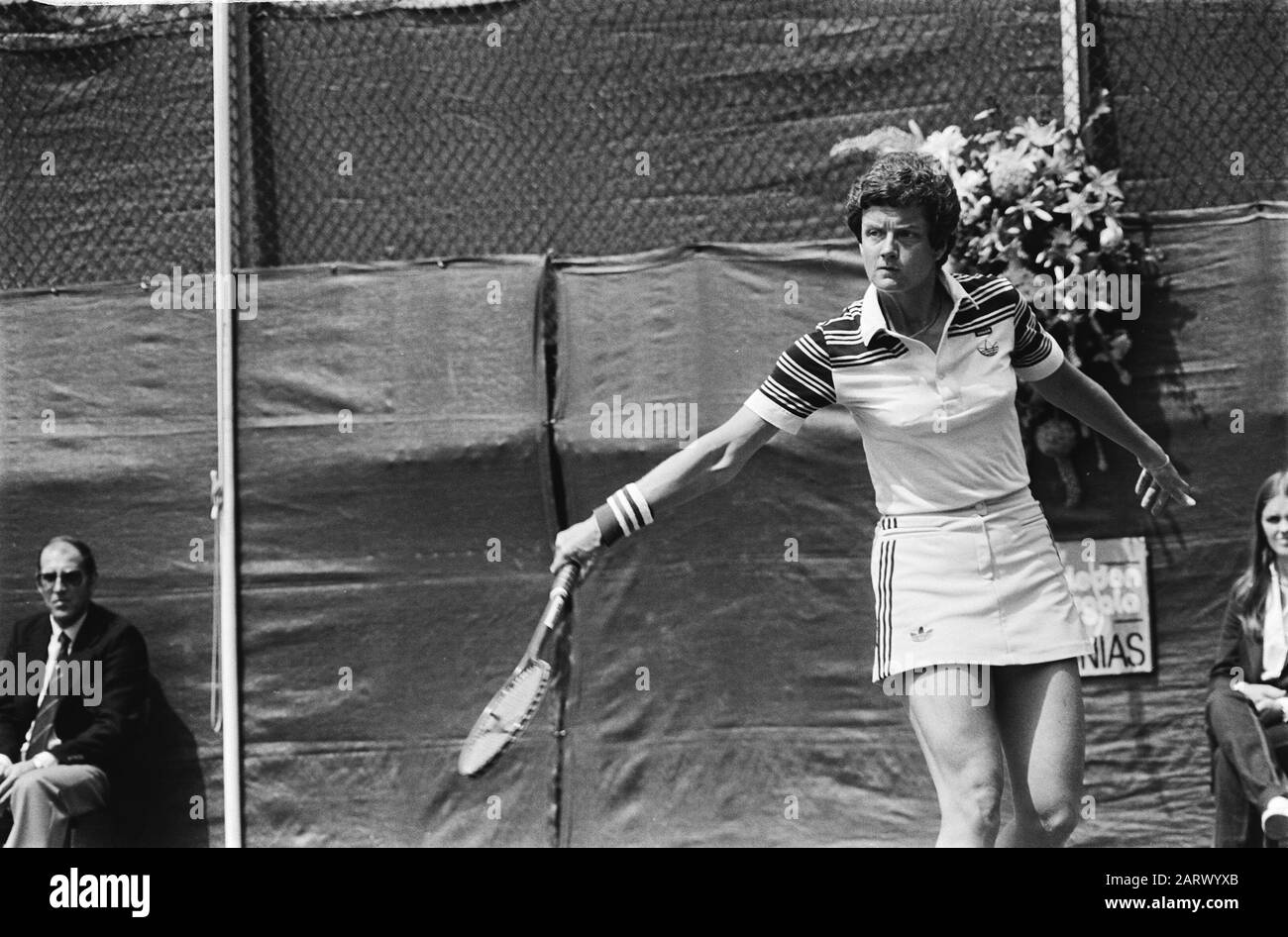 Tennis: Netherlands versus United States in The Hague; nr. 14: Navratilova in action, nr. 11, 12, 13: Betty Stove in action Date: 6 July 1980 Location: The Hague, Zuid-Holland Keywords: tennis Personal name: Betty Stove Stock Photo