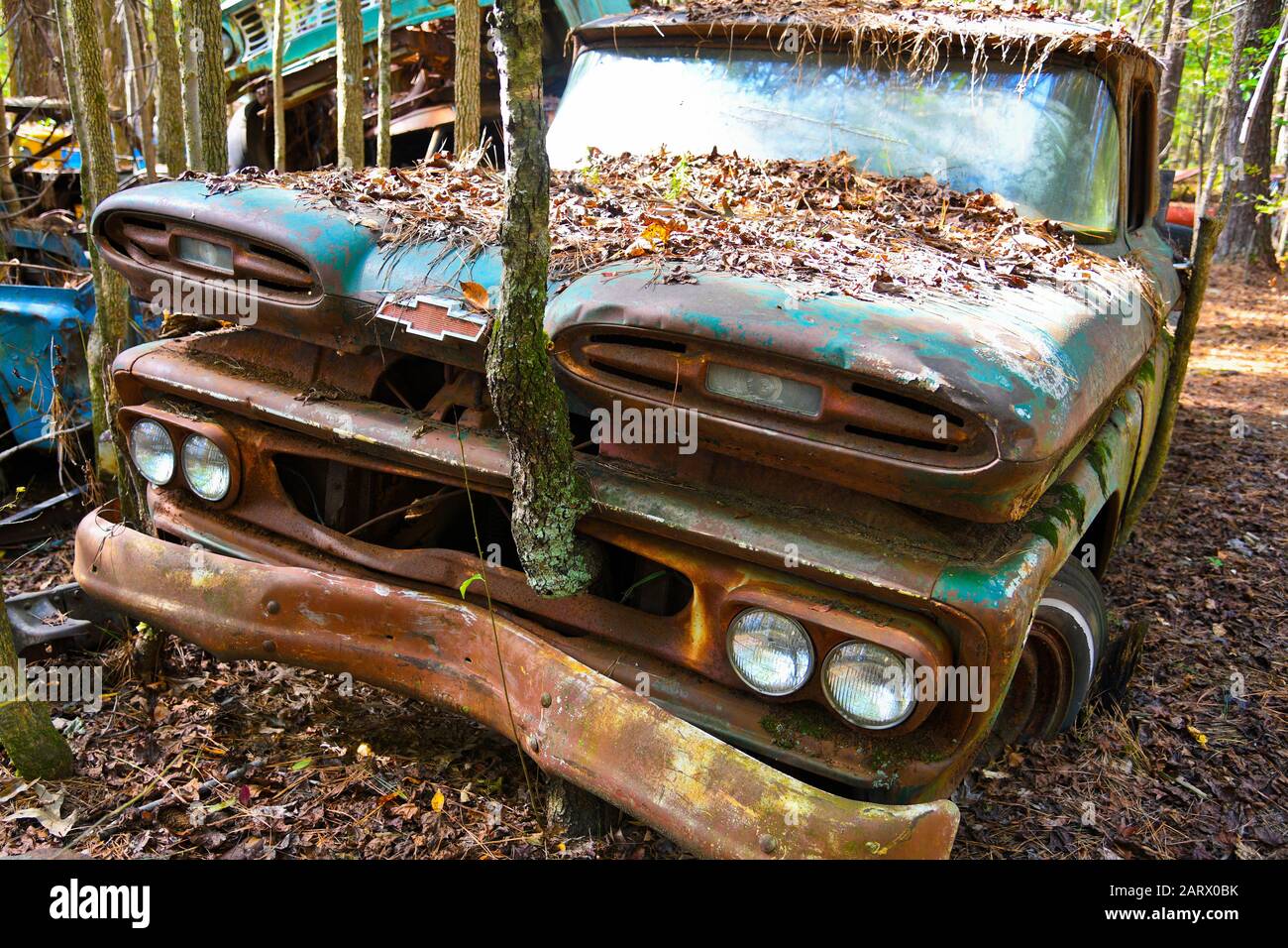 White, GA / USA October27, 2018 Closeup Image of an Old Scrap
