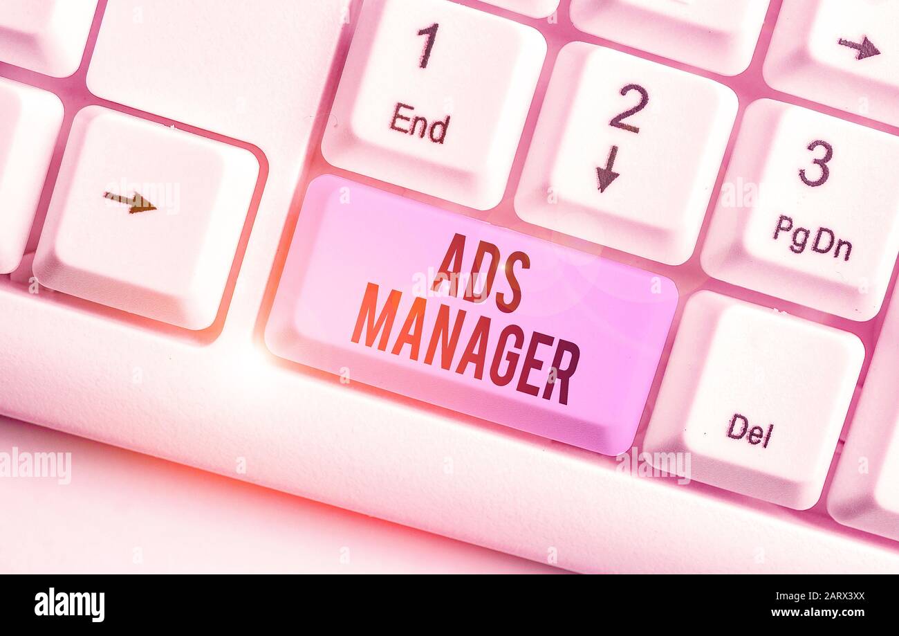 Note Writing Ads Writing note showing Ads Analysisager. Business concept for oversee and ...
