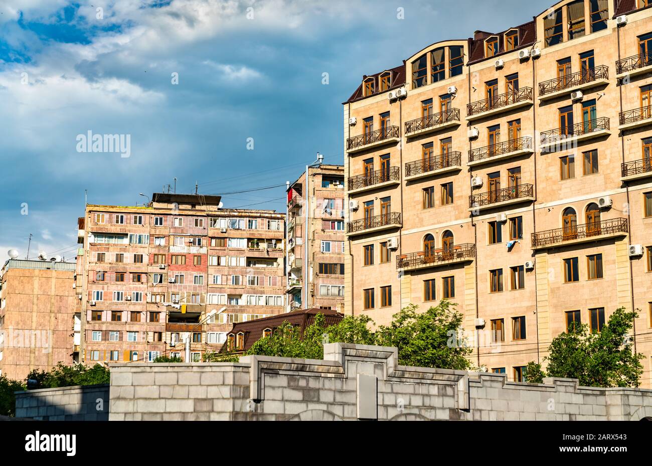 Soviet buildings in Yerevan, Armenia Stock Photo Alamy