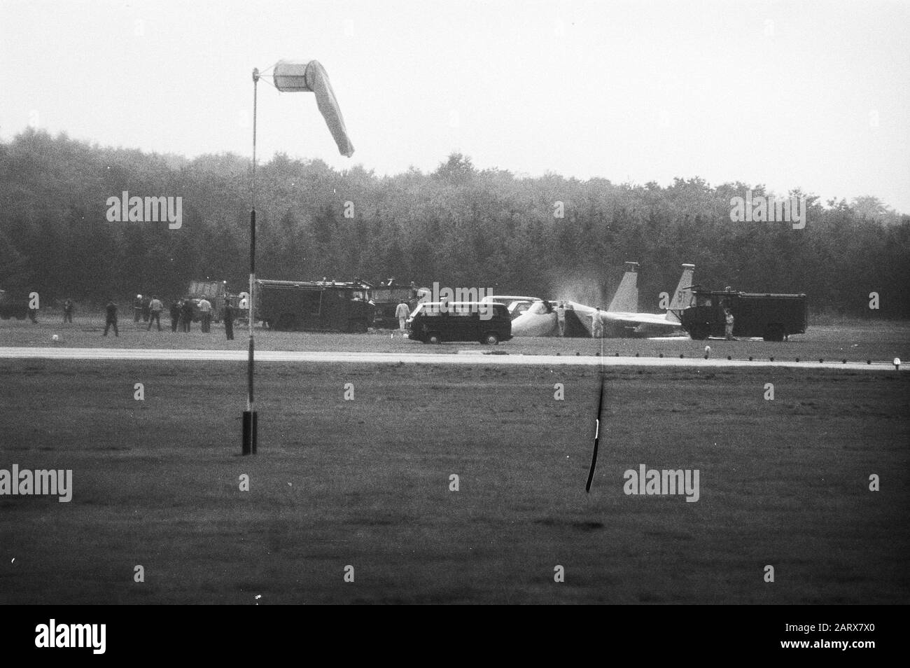 Open Day At Soesterberg Air Force Base During An Open Day Demonstration On Soesterberg A Mc Donnell Douglas F 15 Eagle Fighter Plane Crashed Emergency Services At The Crashed Aircraft Date 12 September