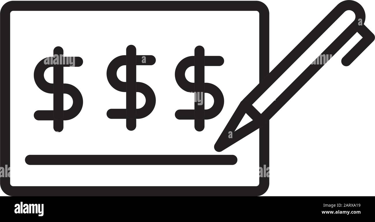 Cheque sign signature Stock Vector Images - Alamy