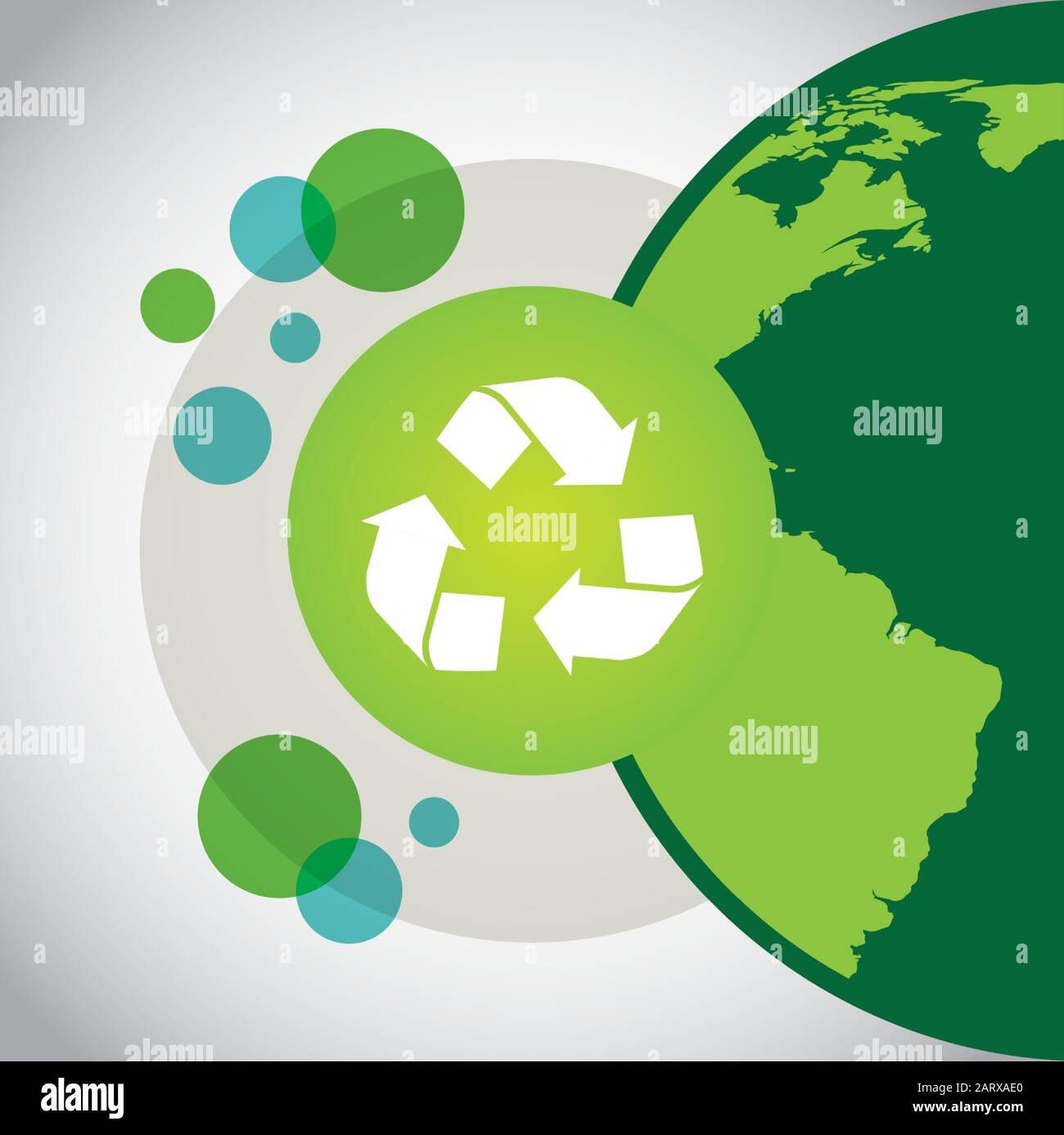 eco friendly poster with earth planet and recycle symbol Stock Vector ...