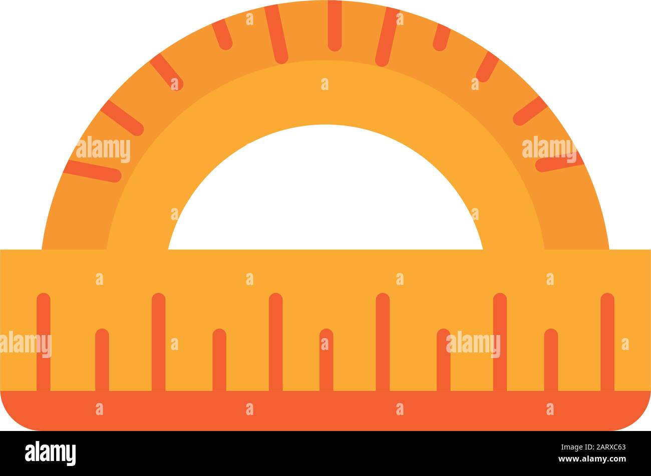 protractor angle geometric supply education school vector illustration ...