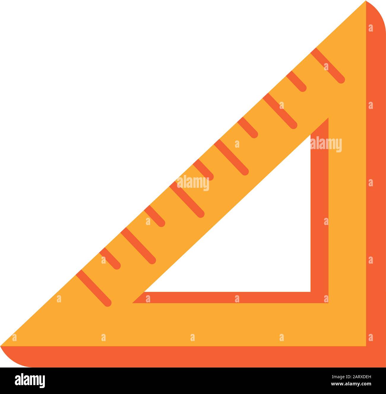 Triangle ruler and straightedge Royalty Free Vector Image