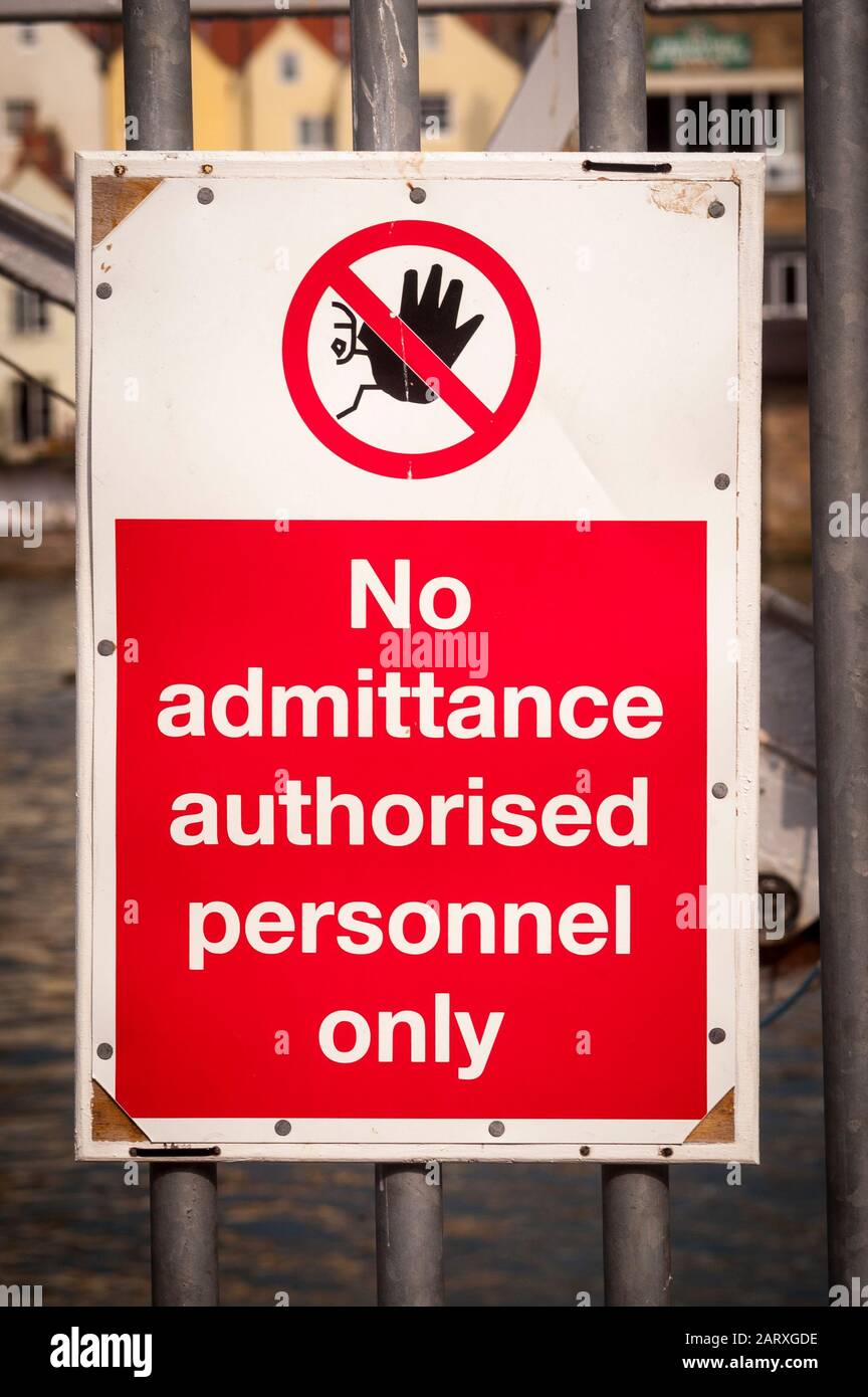 No Admittance Authorised Personnel Only sign Stock Photo