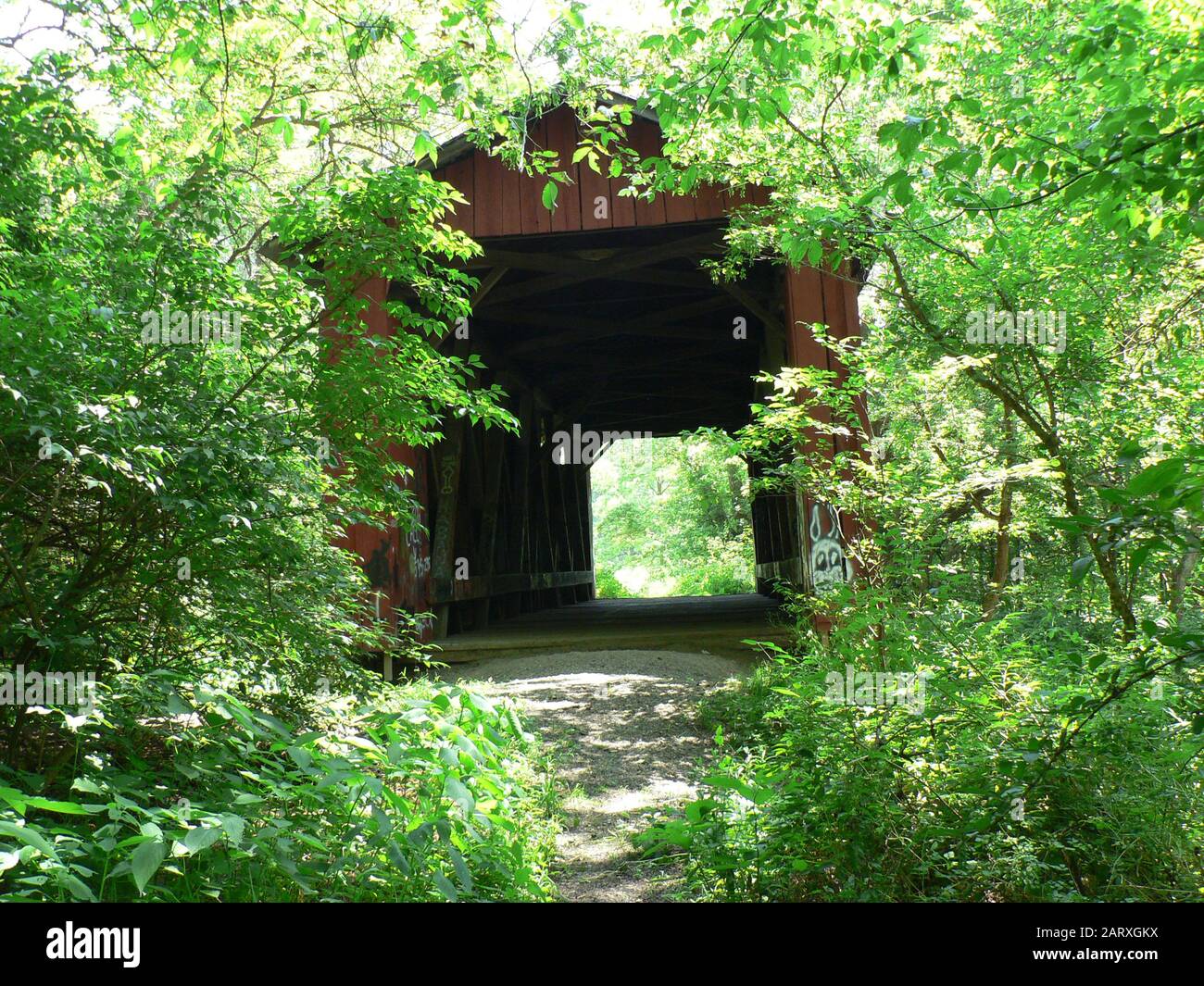 Cemetery Road Covered Bridge, OHio Stock Photo