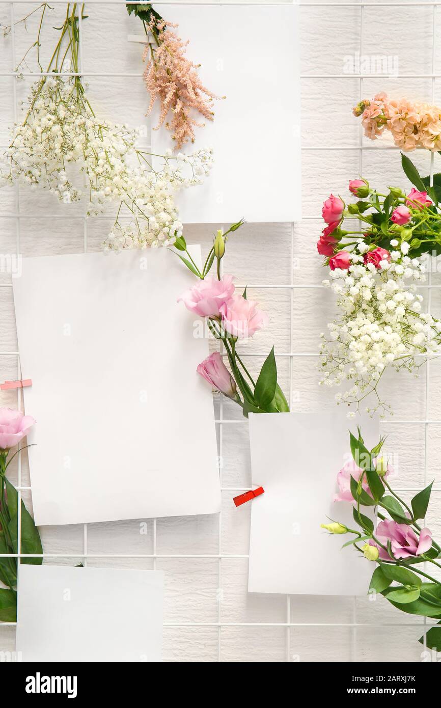 Mood board flower hires stock photography and images Alamy