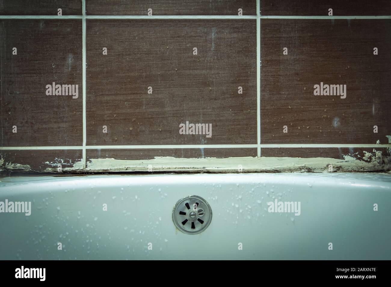 Moldy and dirty bathroom Stock Photo Alamy