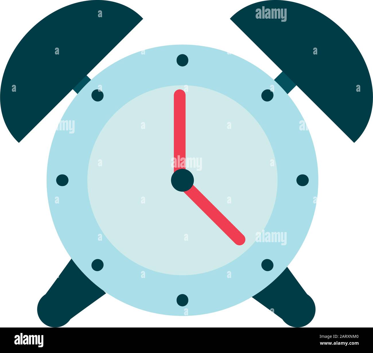 alarm clock time education school vector illustration icon design Stock