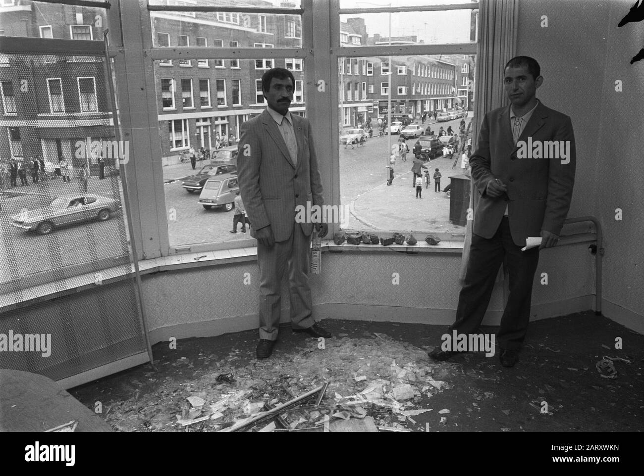Turks in destroyed homes after riots in Afrikaanderbuurt in Rotterdam ...