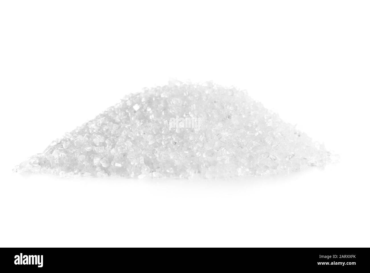 Heap of sweet sugar on white background Stock Photo