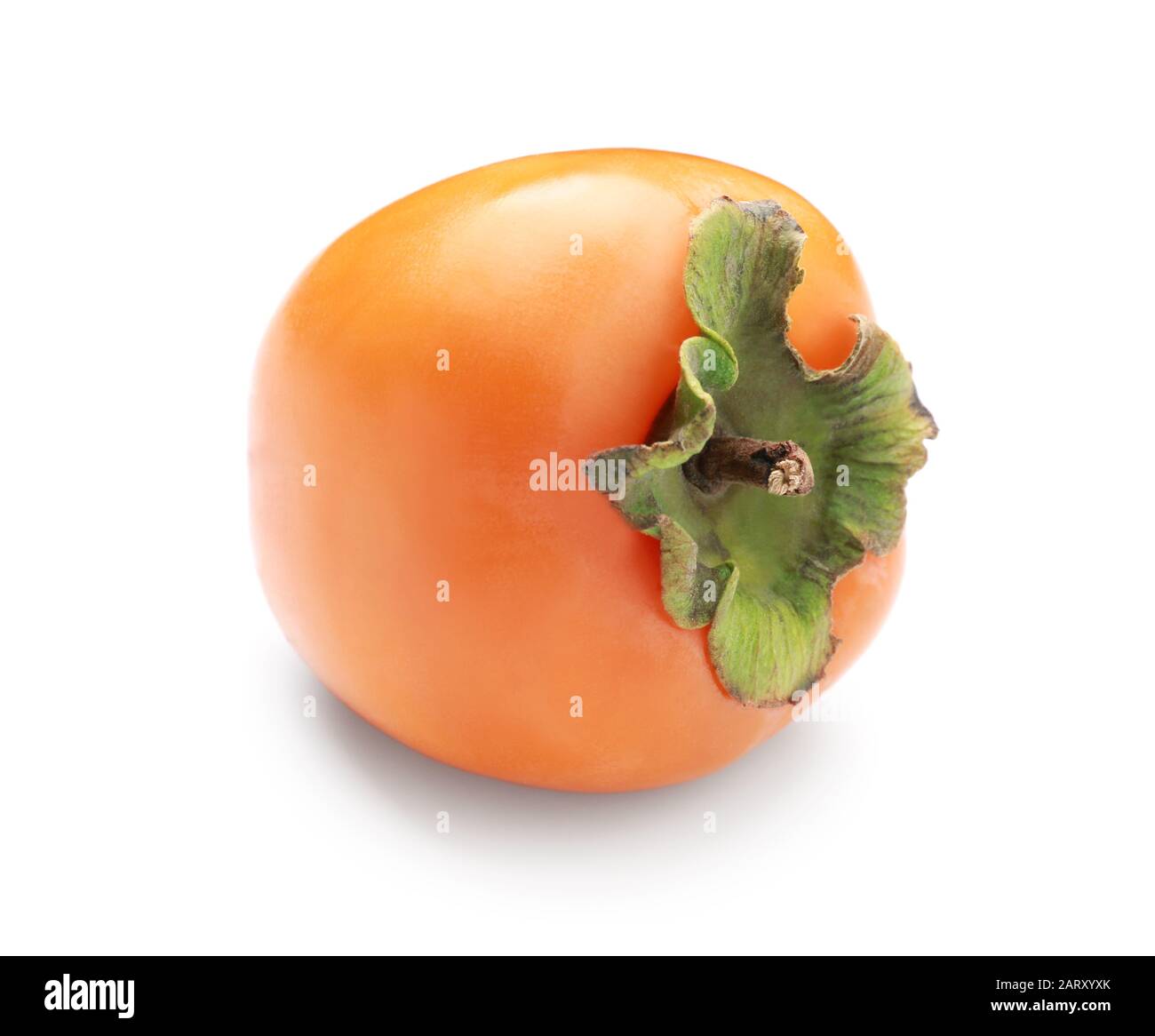 Ripe persimmon isolated on white Stock Photo - Alamy