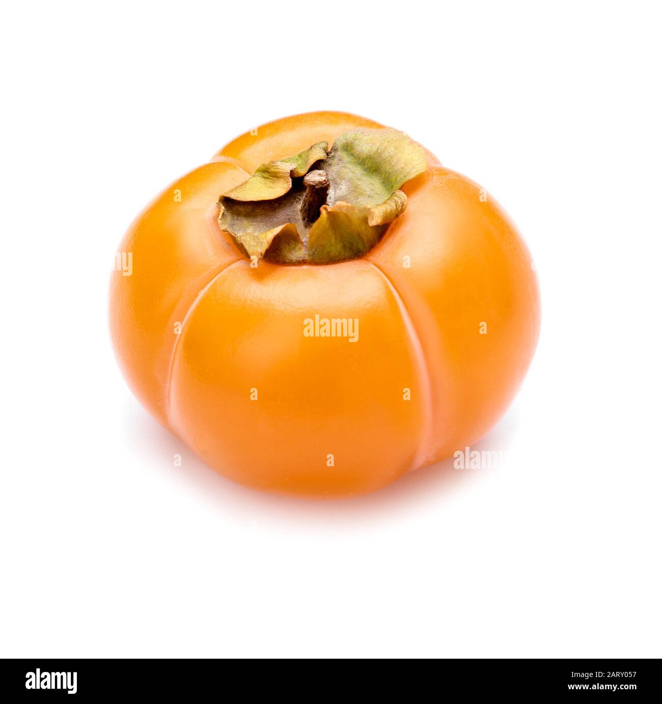 Ripe persimmon isolated on white Stock Photo - Alamy