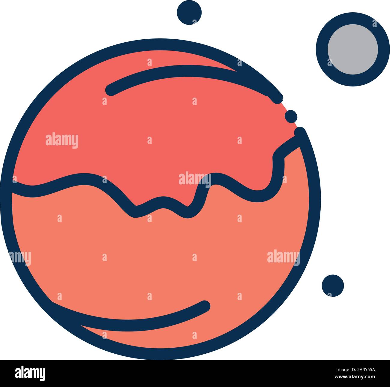 planet mars solar system astronomy and space on white background vector illustration Stock Vector