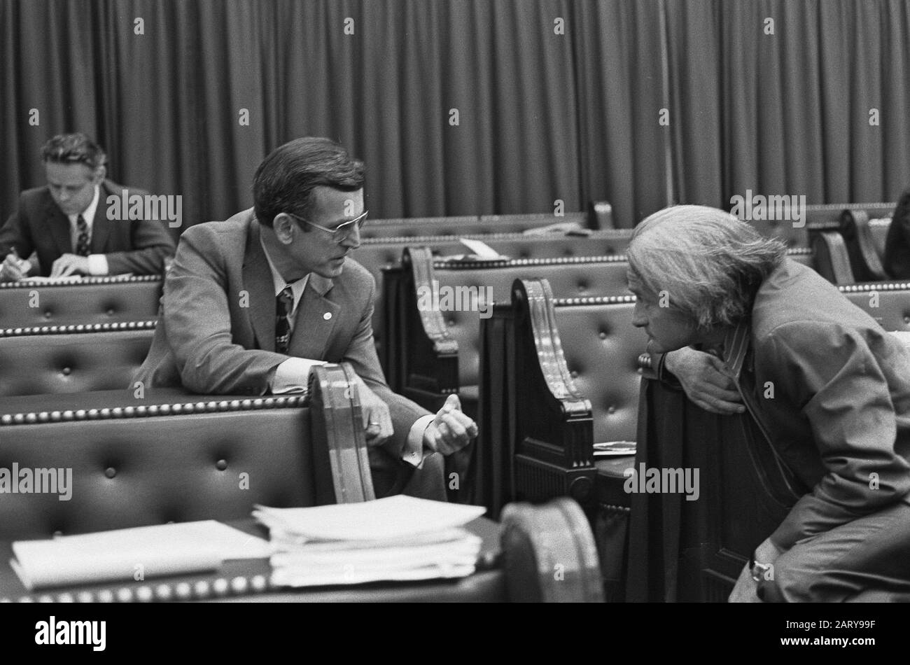 Second Chamber, Drees jr. with hairpiece (head) Date: August 29, 1973 Keywords: political Person name: Drees, Willem (jr.) Stock Photo