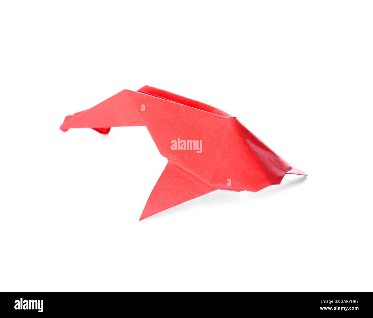 Origami fish on white background Stock Photo