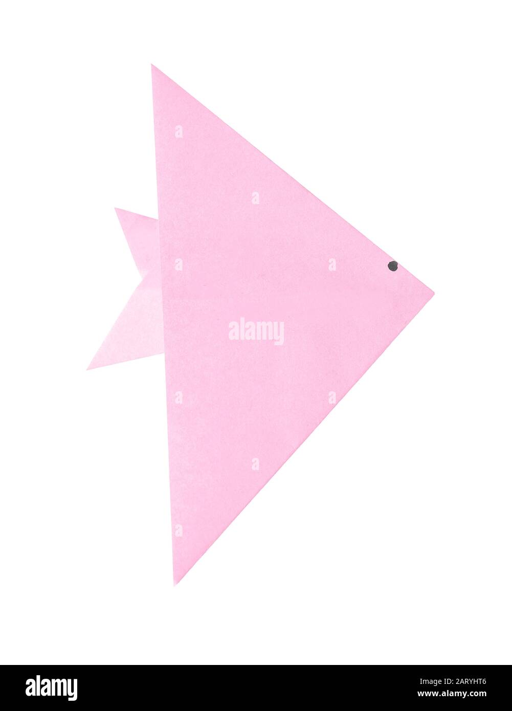 Origami fish on white background Stock Photo