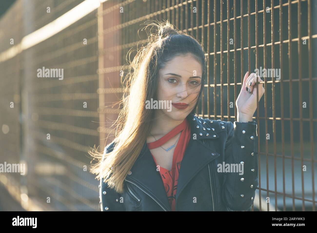 Person wearing red jacket hi-res stock photography and images - Alamy