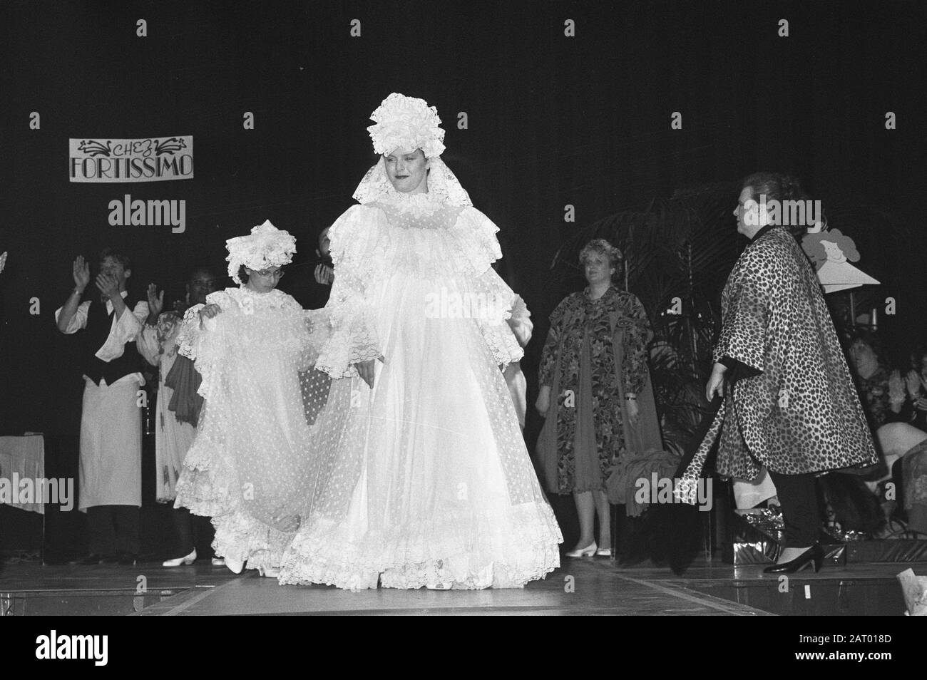 Thick Women's Day in Meervaart Amsterdam; wedding dress for Fat Women Date:  26 april 1986 Location: Amsterdam, Noord-Holland Keywords: wedding dresses,  thick, women Personname: Meervaart, De Stock Photo - Alamy