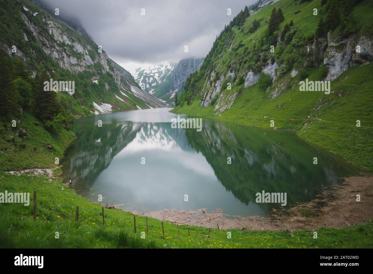 Lake In Valley In Appenzell Switzerland Stock Photo Alamy Lake In Valley In Appenzell Switzerland Stock Photo Alamy
