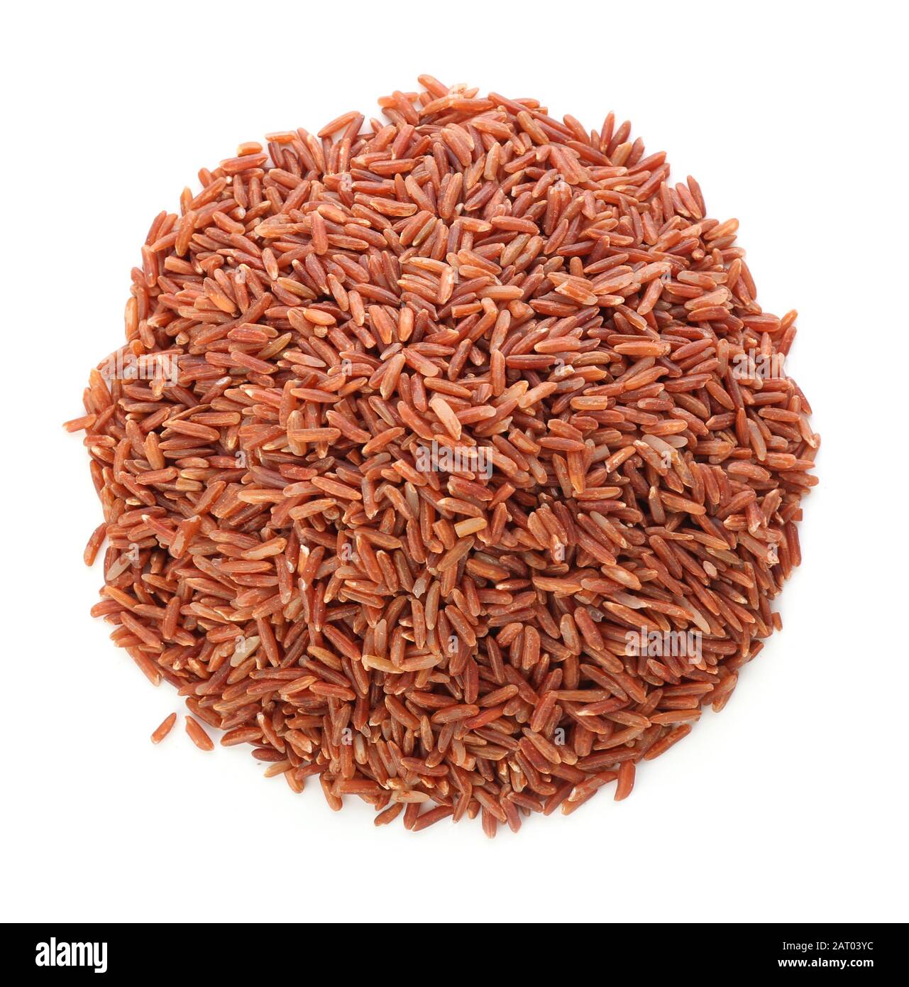 Heap of raw rice on white background Stock Photo - Alamy