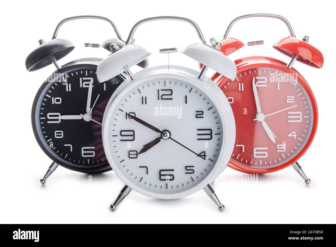 Time clocks black white Cut Out Stock Images & Pictures - Alamy