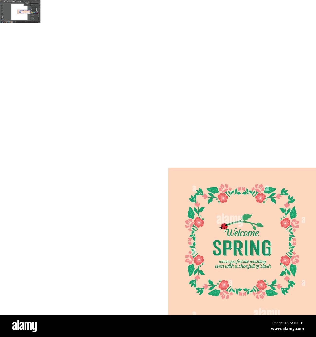 Modern decorative of beautiful leaf and floral frame, for welcome ...