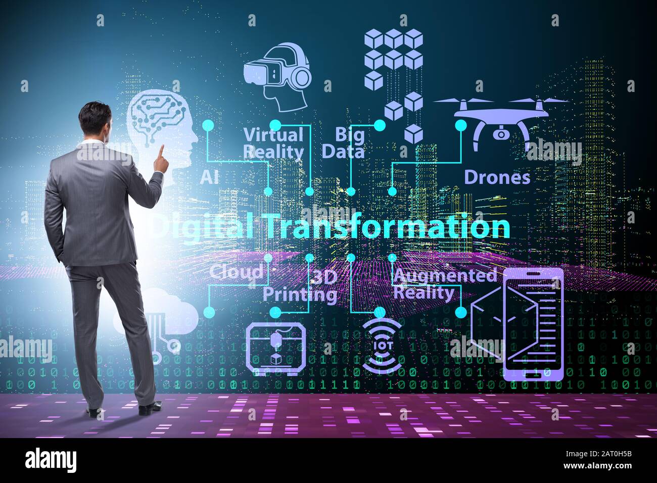 The digital transformation and digitalization technology concept Stock ...