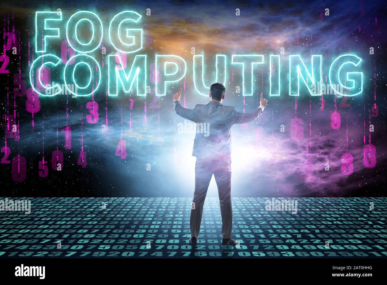 The concept of cloud edge and fog computing Stock Photo - Alamy