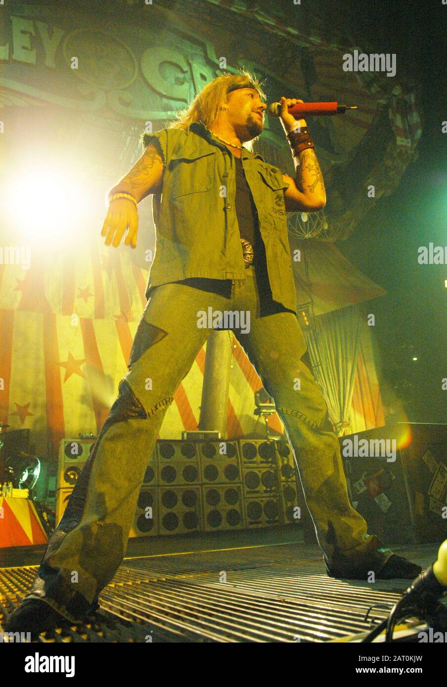 FEBRUARY 20: Vince Neil of Motley Crue performs at the Bi-Lo Center in ...