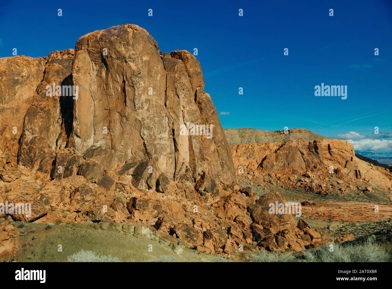 Panoramic view of Fire Canyon Silica Dome in Valley of Fire State Park